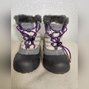 Columbia Purple and Gray "Rope Tow III Waterproof" Winter Boots, ToddlersSize 8